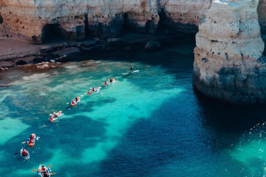 Carvoeiro: Benagil Caves in a Crystal Clear Stand Up Paddle